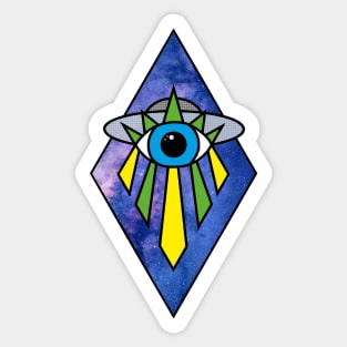 Galaxy Diamond UFO Eye Sticker
